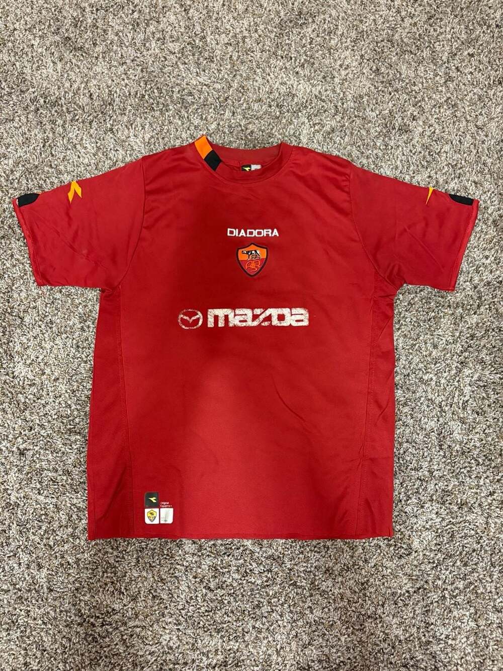 2004 Diadora As Roma Soccer Jersey Size 16